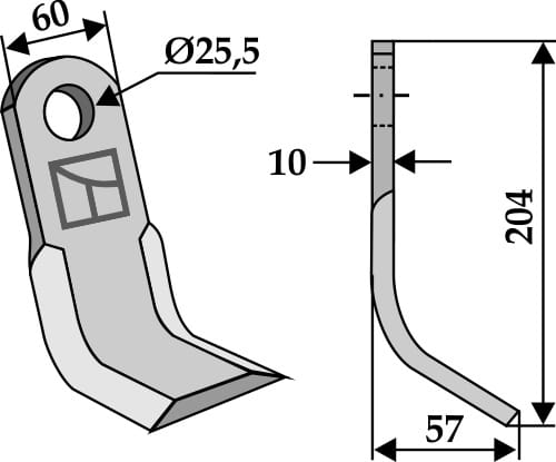 BL3914 Y- Messer 204 - passend zu Kuhn 6060004 / 2555004