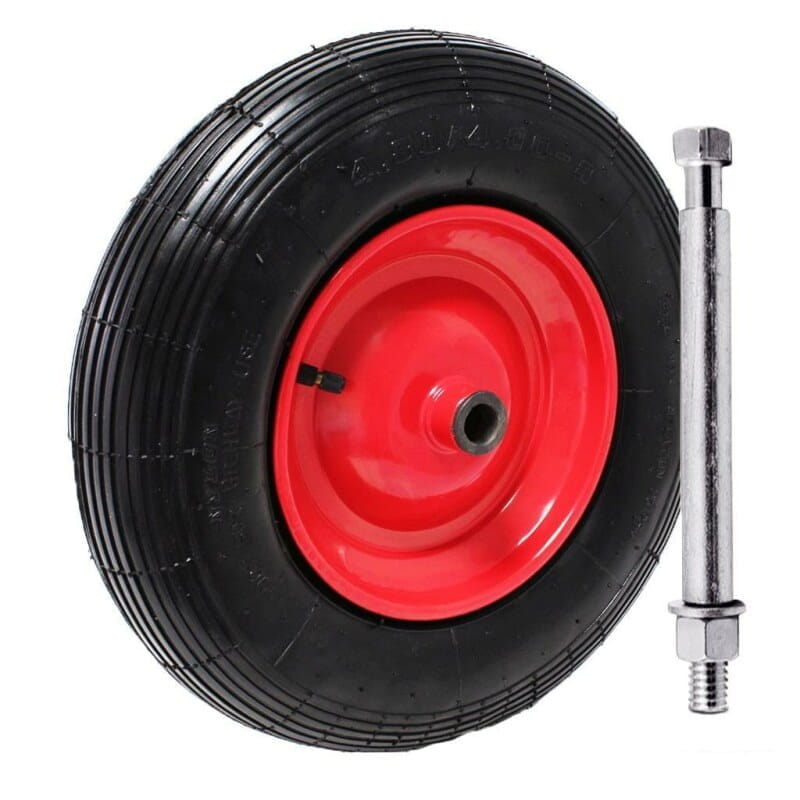 70407 Schubkarren Rad »4.80/4.00-8« luftbereift, komplett · Achse 20mm