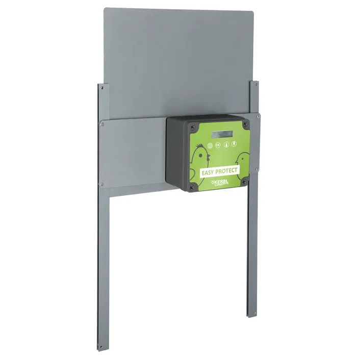 Porte automatique pour poulailler EasyProtect, kit complet gris