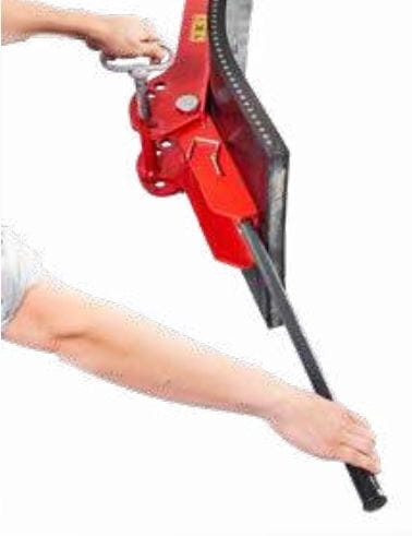 Bügelpresse, Schwarzstahl, Griff, Klemmhebel, Kantenpräger