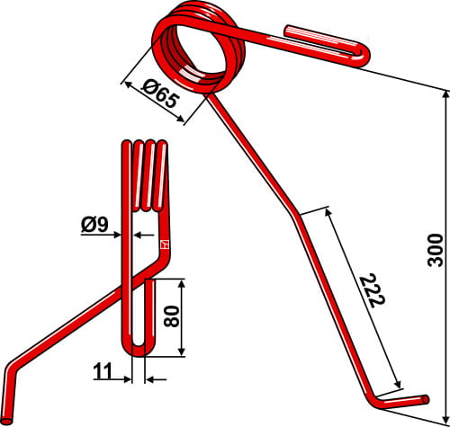 E013968 Striegelzinken VL - passend zu Lemken 3537057
