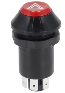 Druckknopfschalter Warnblinkanlage - passend zu Deutz-Fahr, Kramer, Weidemann, Wacker Neuson, JCB