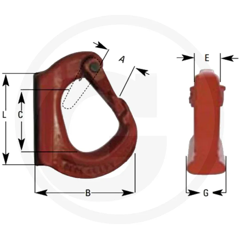 Dolezych weld-on hook GK 8 - 1T