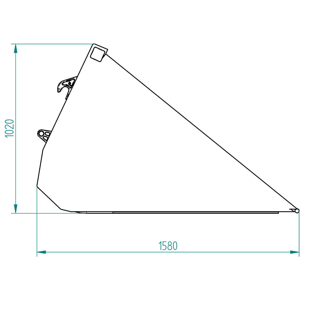 Fliegl Kartoffelschaufel | Verzinkt mit Euronormaufnahme | Ideal für Kartoffeln, Rüben & Mais