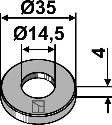 BL3509 Distanzscheibe 35x4 - passend zu Agromec 3004962