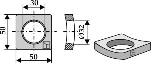 ET10381 Gebogene Vorschweissplatte