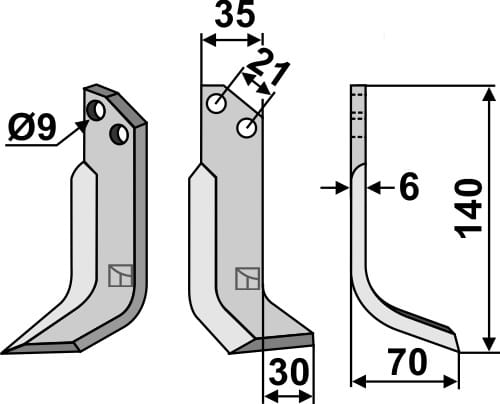 BL27686 Fräsmesser R - passend zu Grillo 7087
