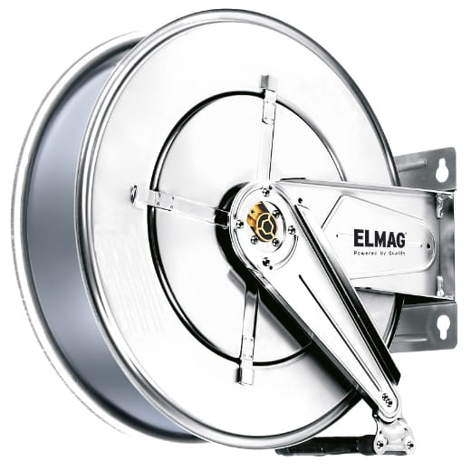BL41676 INDUSTRIE Schlauchaufroller Edelstahl '302/30' - ohne Schlauch für Wasser 130°C, 200bar