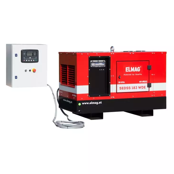 ELMAG Diesel-Stromerzeuger SEDSS 183WDE-ASS, Notstrom-Komplettpakete (ASS), Kubota D1105, 18 kVA (400 V), 6,8 kVA (230 V)