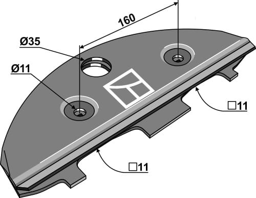 98.DEE-701 Gleitkufe - passend zu John Deere DC50000