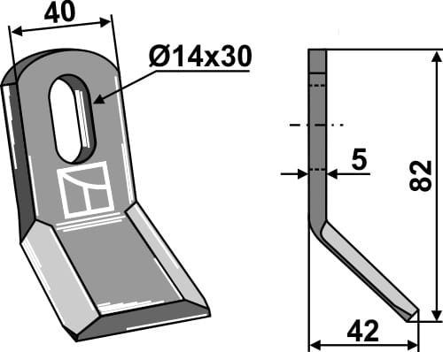 Y- Messer 82mm - passend zu Samasz / Agrimaster / Maschio