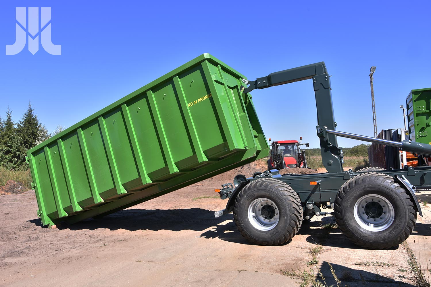 Grüncontainer, Dumptruck, Schwenkanhänger, Landwirtschaft, Auflieger