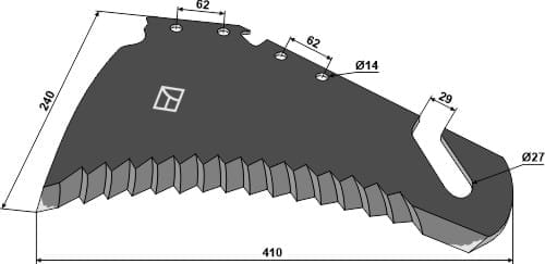 BL29887 Ladewagenmesser 5mm - passend zu Strautmann Vitesse 415.17.501