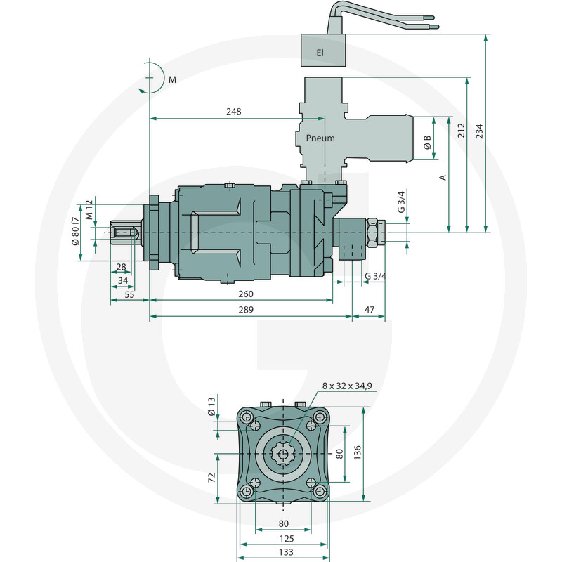 SUNFAB Zweikreispumpe SLPD - 20,3 + 20,4cm³/U