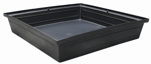 EMP quadratische Auffangwanne für 2 Fässer - 240 L - ohne Gitterrost