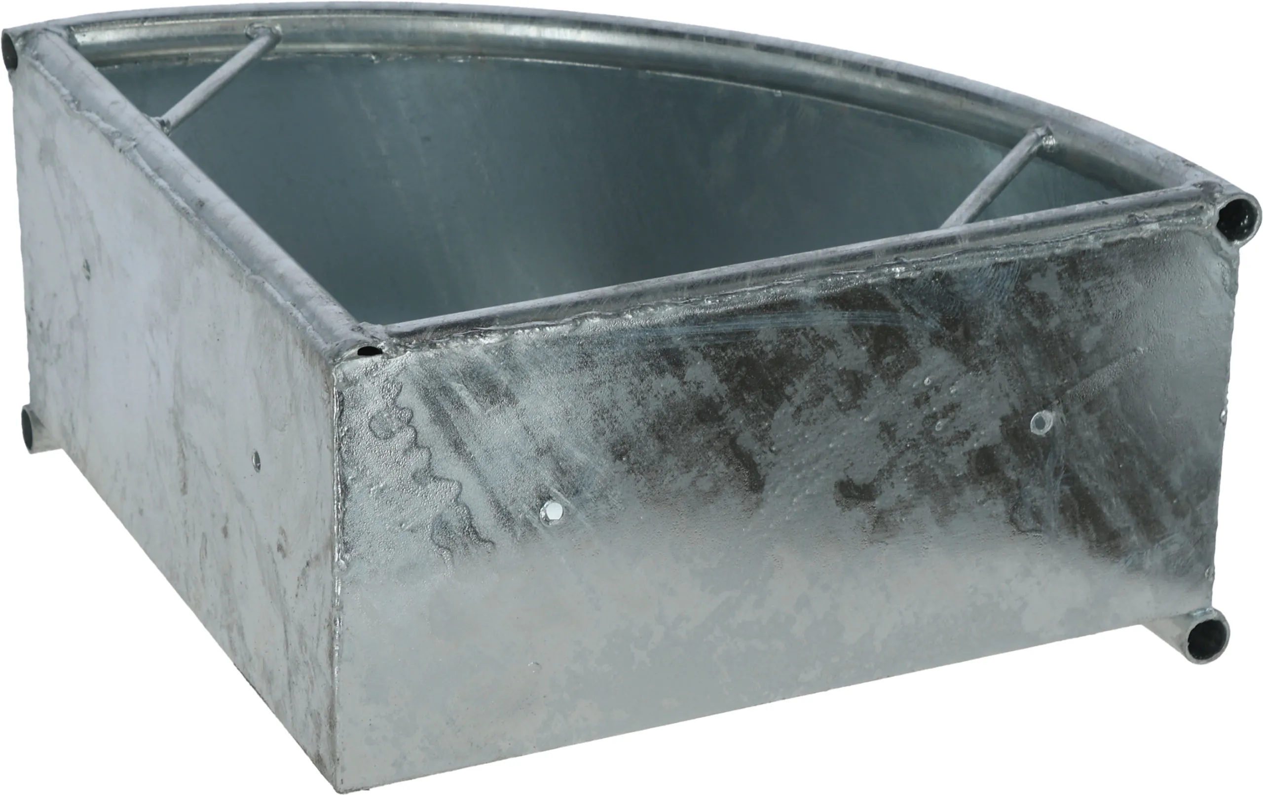 Dreiecktrog 35 Liter feuerverzinkt – robuster Metall Futtertrog für Stall & Weide