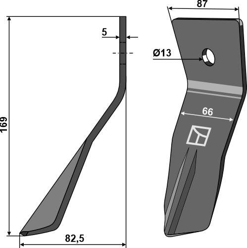BL23891 Abstreifer 169mm - passend zu Väderstad 451762