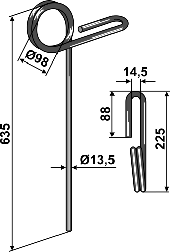E00457 Striegelzinken - passend zu Köckerling Allrounder / Ultima 501132