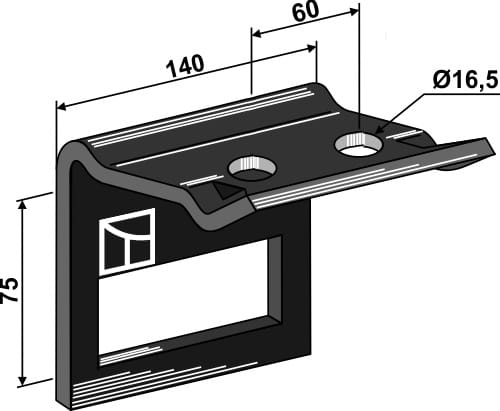 Halter für Zinken 100x16