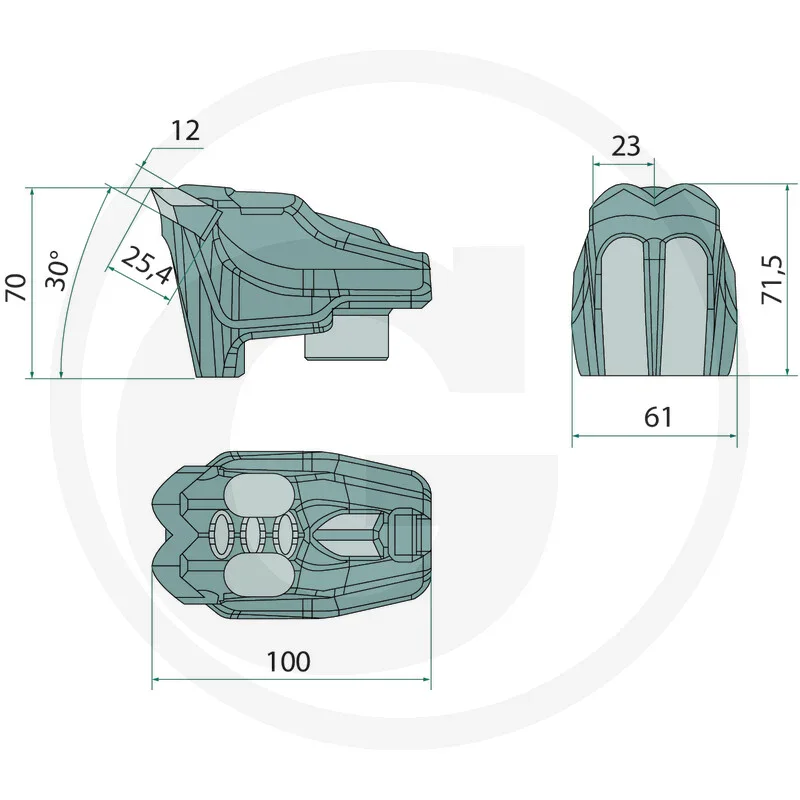 Carbide tool hammer, hard metal - compatible with Baumalight