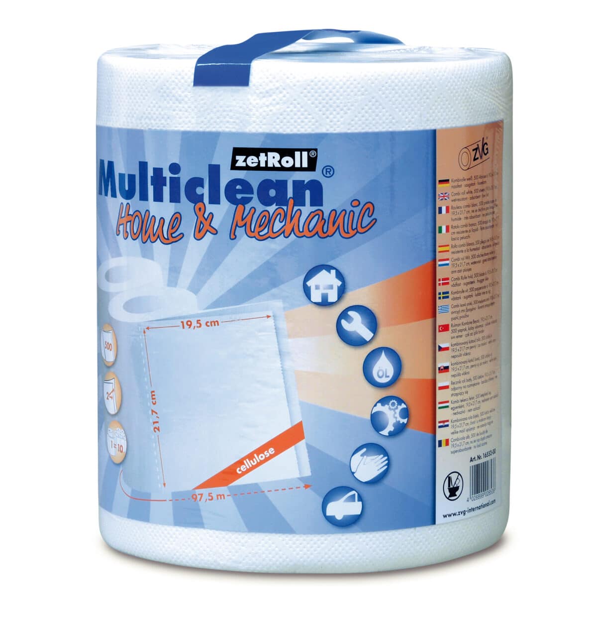 16552-00 ZetRoll® ZVG Multiclean® Home & Mechanic, 2-lagig, weiß