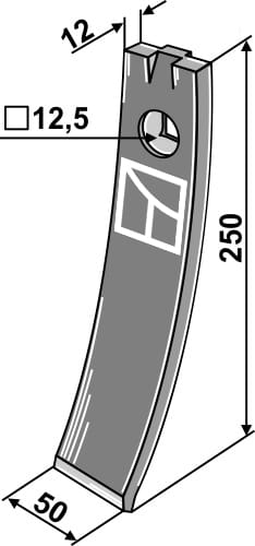BL23766 Scharspitze 250mm - passend zu Väderstad	155027 / 162303 457618 / 457618-1