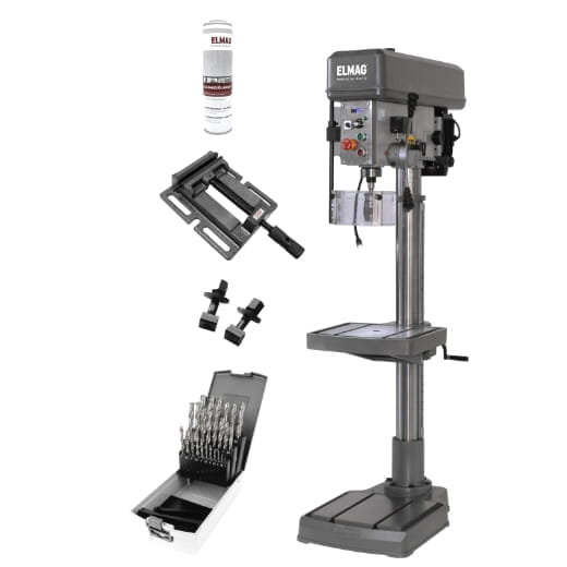BLE16039 Elmag Säulenbohrmaschine Keilriemen SET - 400V / 1100W / max. Stahl 32mm