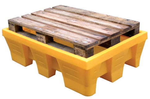 EMP Auffangwanne / -palette für 2 Fässer – 240 L | mit Stapleraufnahme