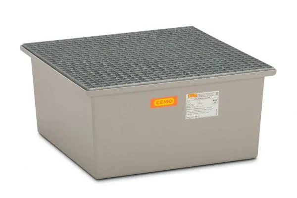 BLC7868 CEMO GFK Auffangwanne 220L mit Stahlgitterrost - Zulassung Z-40.12-227