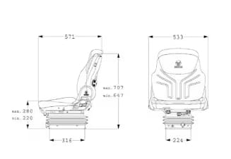 Sitz Grammer Basic - mechanisch / PVC