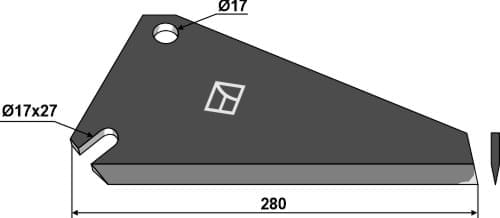 BL29873 Ladewagenmesser 5mm - passend zu Pöttinger 434.011