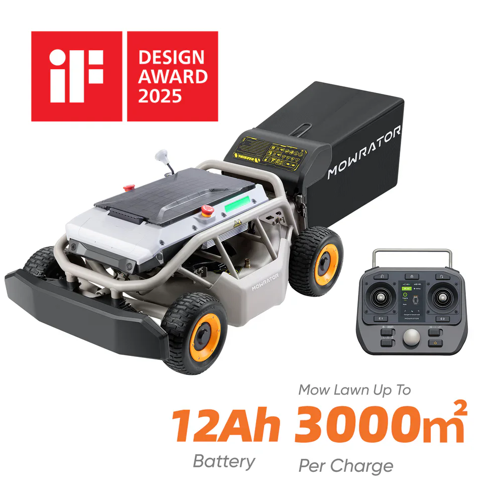 Mowrator S1 4WD – Ferngesteuerter Rasenmäher 12Ah für 3000 m² | 75 % Steigung | 21" Clean-Cut