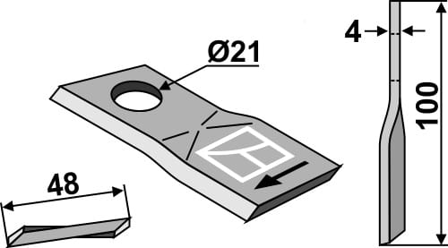 BLET05094 Mähmesser R - passend zu Pöttinger 434978 / 434974