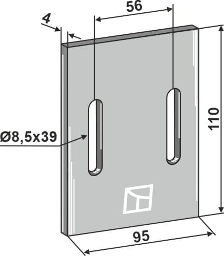 BL3114 Abstreiferblech - passend zu Maschio / Gaspardo	26100667 (22036)