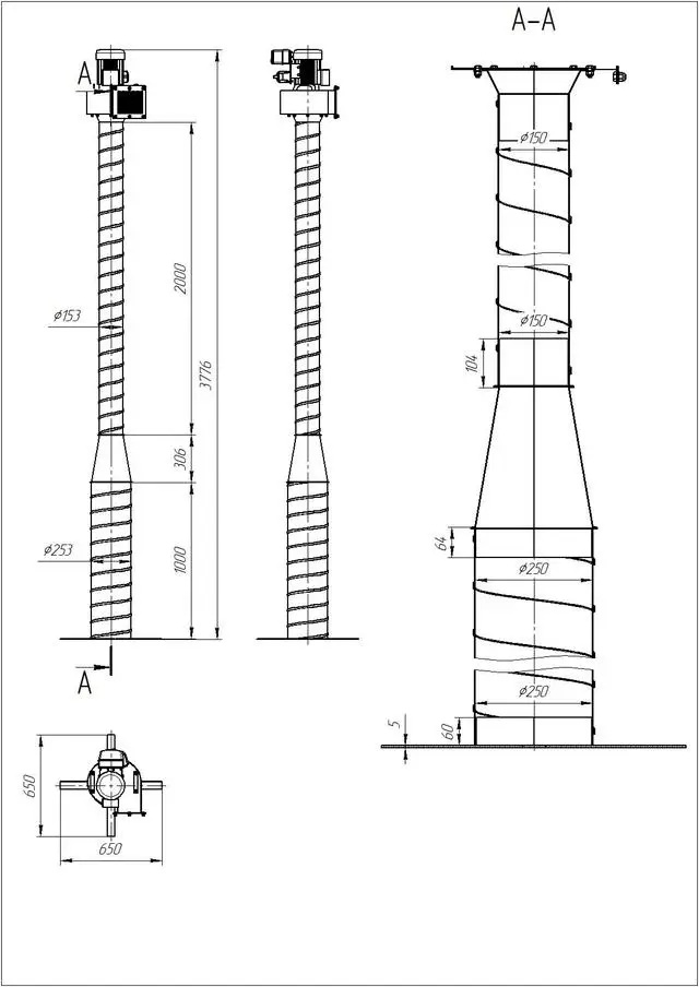 Stationärer Getreidebelüfter 3776 mm / 230 V – Aerationssäule für Silos & Getreidelager