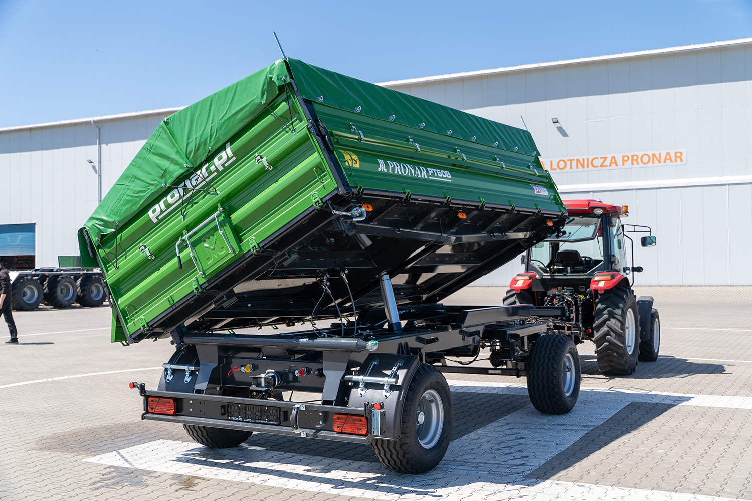 trailer, landwirtschaftlich, grün, Kipper, Traktor