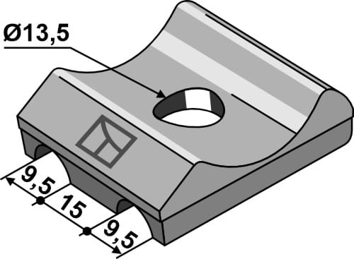 10.ST-HH-48 Zinkenhalter - passend zu Kuhn 57717400 / 57717410
