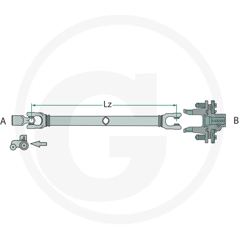 BLUELINE driveshaft with friction disc clutch