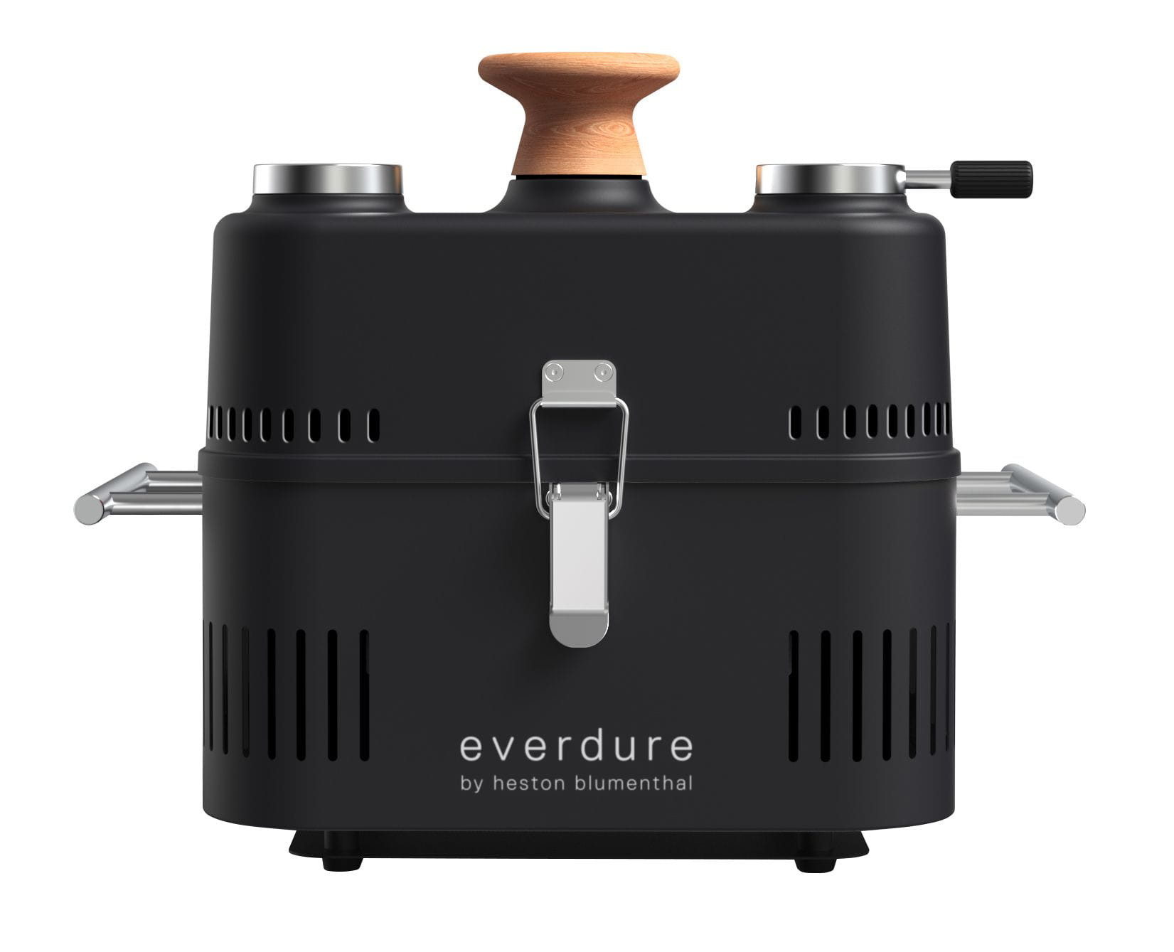 Everdure CUBE 360 - Tragbarer Holzkohlegrill mit Haube & Thermometer