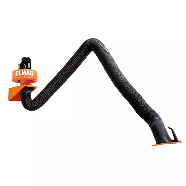 Abluftset 4 m in Rohrausführung Ø150 mm mit Hochleistungsventilator 2000 m³/h, 400 V, 0,75 kW