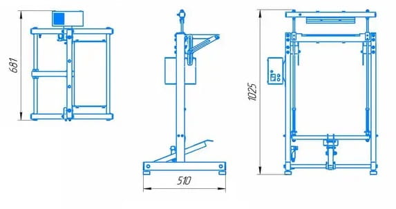 Professional impulse bag sealing machine for foil bags – 500 mm
