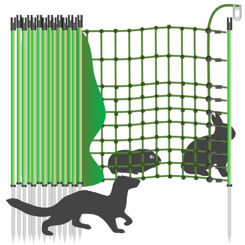 10390 Kleintiergehege / Kleintiernetz - 12m / 1Spitze / 65cm