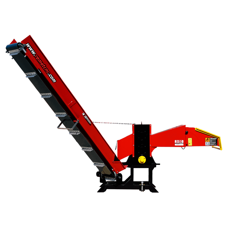 Remet CNC Holzhacker R150 Zapfwelle mit 3m Förderband | Profi Walzenhacker 14 cm