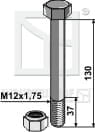 BL28508 Schraube mit Sicherungsmutter - M12 - 8.8
