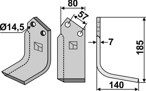 BL5303 Fräsmesser R - passend zu Huard 226090