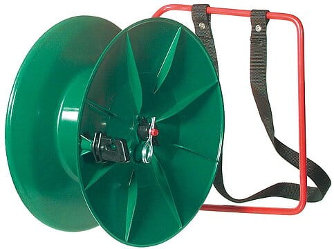 10407 Kunststoff Drahthaspel grün mit Trage