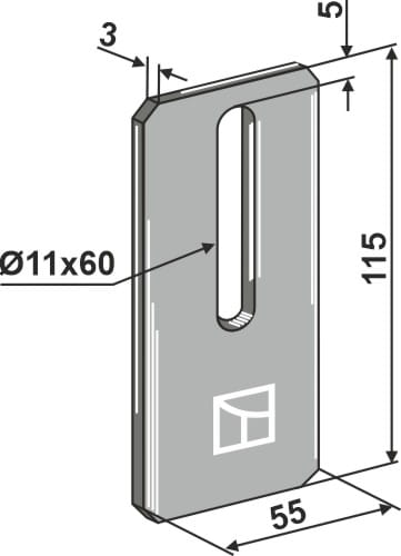Abstreiferblech 115x55mm - passend zu Amazone RE, REV
