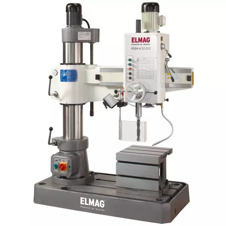 Elmag Radial Säulenbohrmaschine mit 4.000 W, 16 Drehzahlstufen und 1.600 mm Spindelausladung