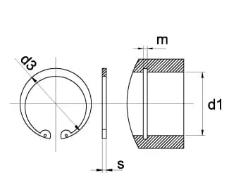 Sicherungsring innen 80x2,5mm DIN472 Stahl