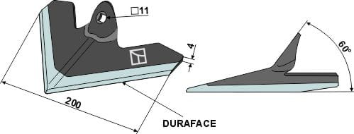 Hoe share 200mm - DURAFACE